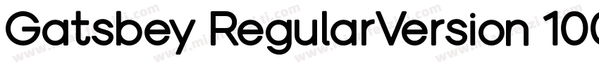 Gatsbey RegularVersion 1000字体转换